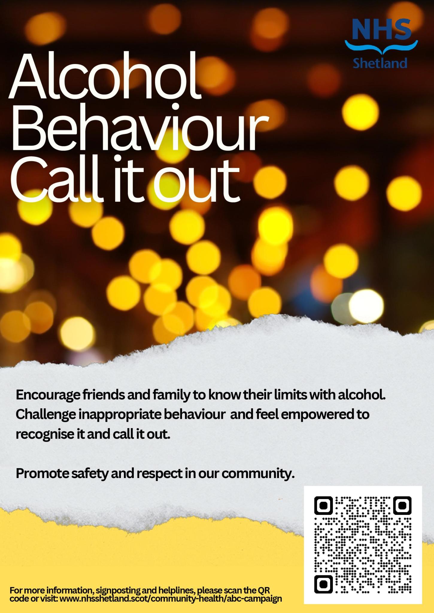 ABC – Alcohol, Behaviour, Call it out. – Alcohol Awareness